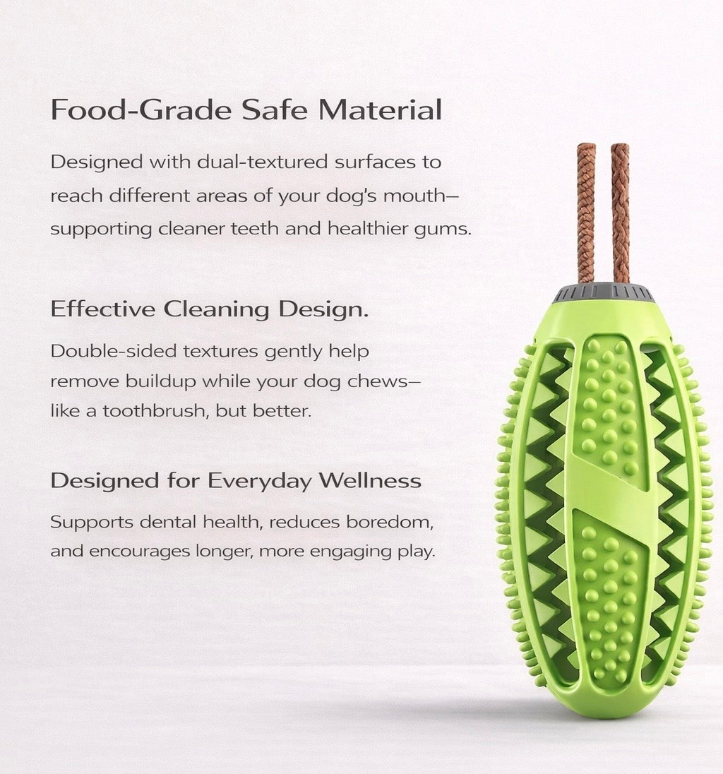 Interactive Dog Chew Toy with Rope - Teeth Cleaning Treat Dispenser
