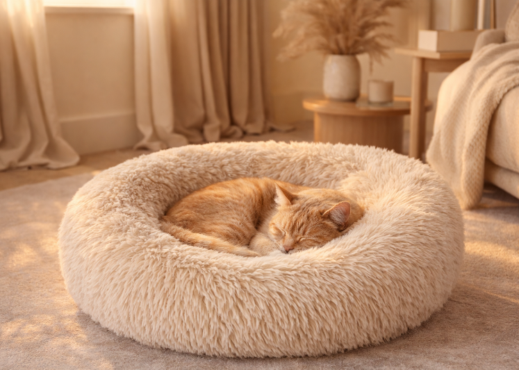 Calming Anti-Anxiety Pet Bed for Dogs & Cats