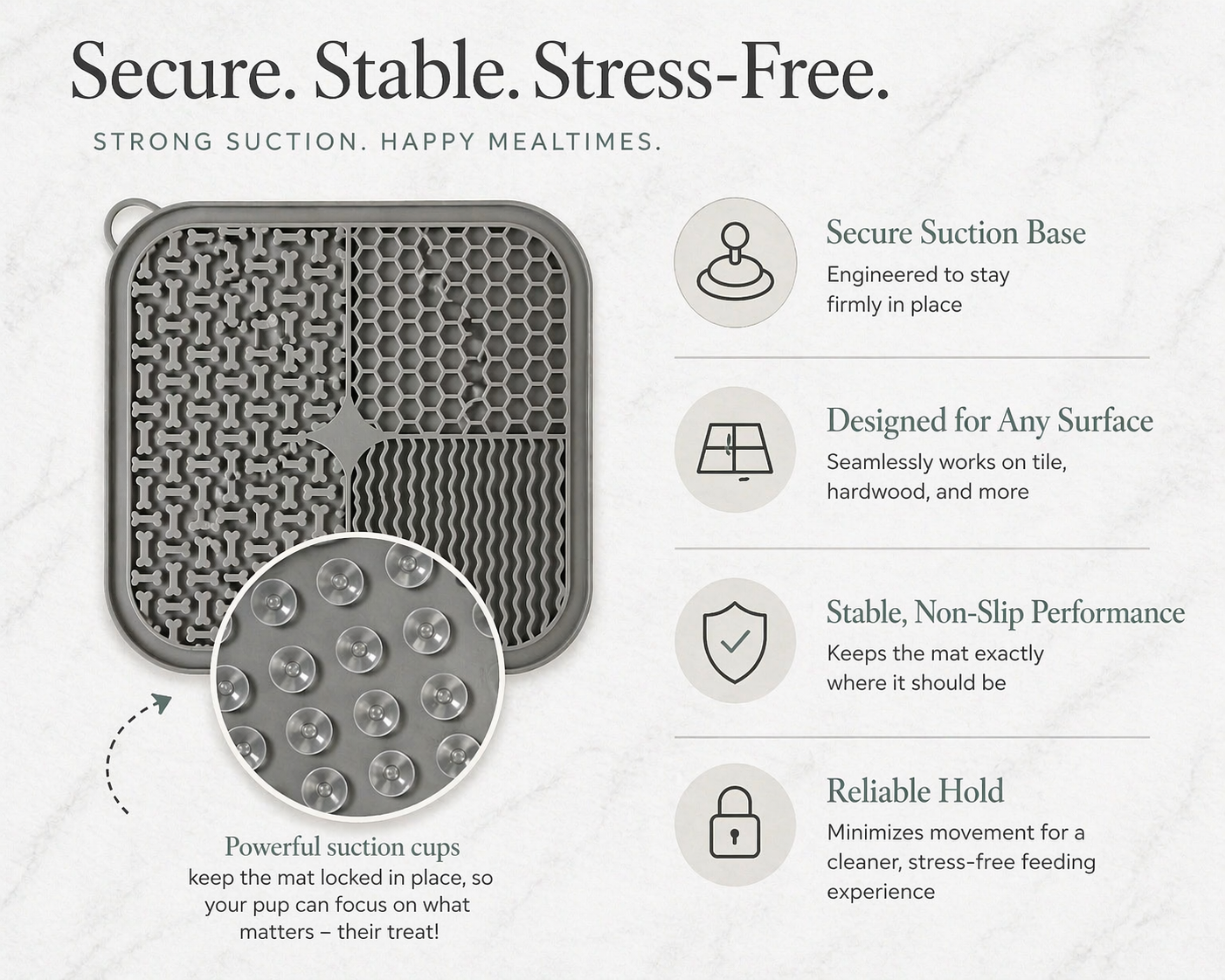 Dog Lick Mat for Anxiety Relief & Slow Feeding